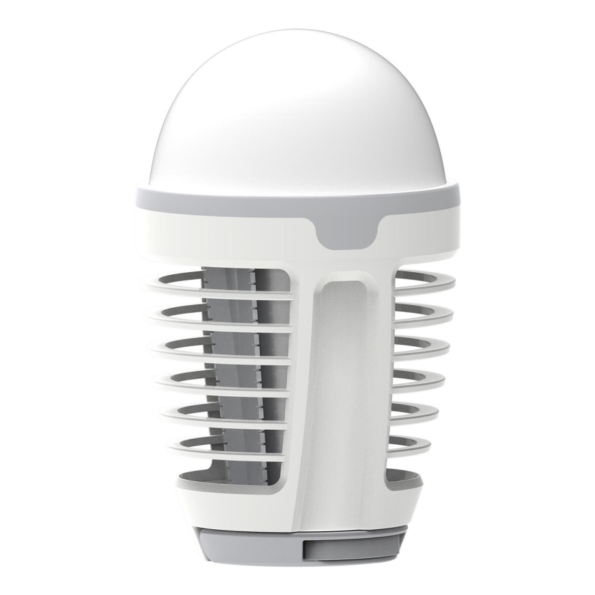 LED Kannettava ladattava hyttysansa LED/5W/1800 mAh IPX4 valkoinen/harmaa