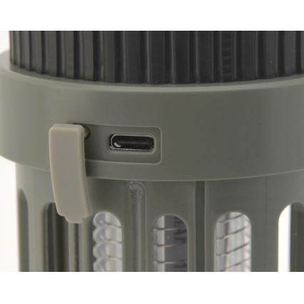 LED Kannettava ladattava lamppu hyönteisansalla LED/2W/1800mAh/3xAAA IPX4 vihreä