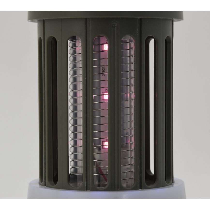 LED Kannettava ladattava lamppu hyönteisansalla LED/2W/1800mAh/3xAAA IPX4 vihreä