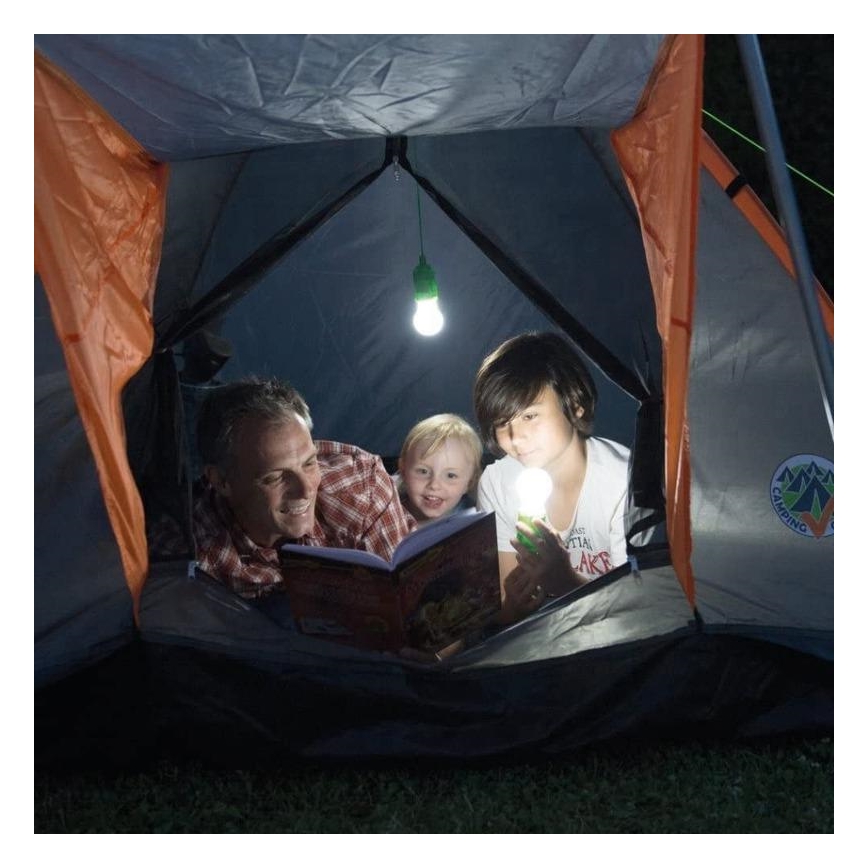 LED Kannettava lamppu LED/1W/3xAAA vihreä