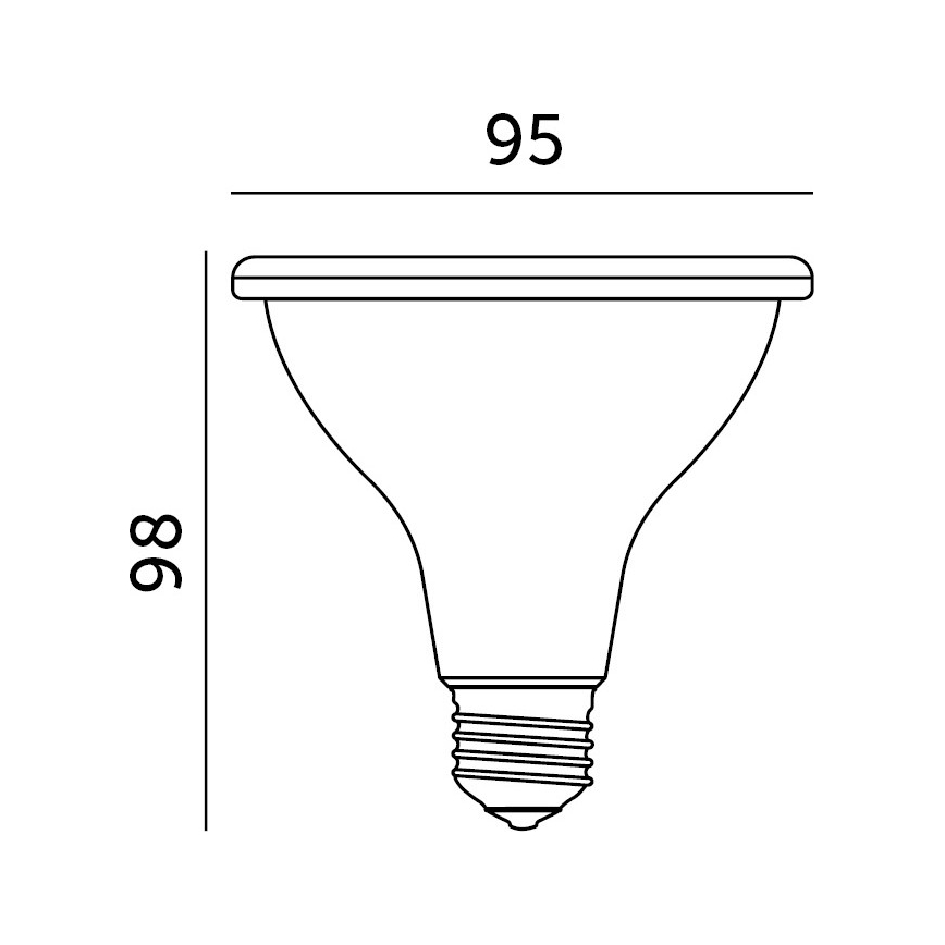 LED Kasvipolttimo PLANTY E27/9W/230V 1200K valkoinen