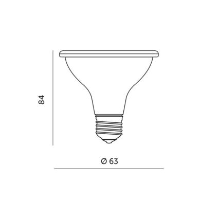 LED Kasvivalaisin PLANTY E27/7W/230V 1200K musta