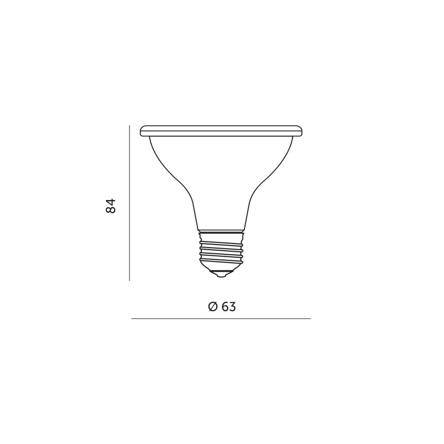 LED Kasvivalaisin PLANTY E27/7W/230V 1200K musta