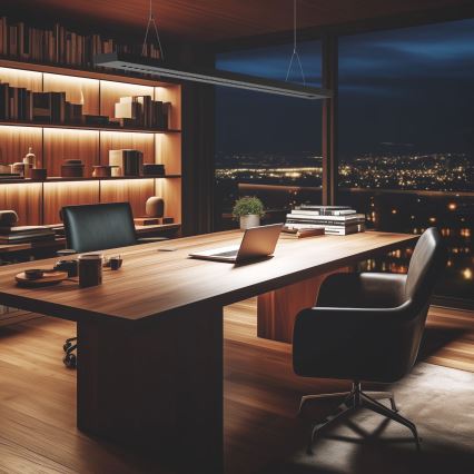 LED Katto/riippuvalaisin PLANK LED/20/30/40W/230V 2700/4000/6000K CRI 90 musta