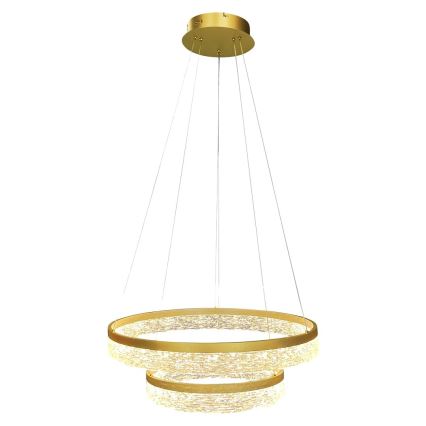 LED-kattokruunu GALA, vaijerikiinnitteinen, LED/54W/230V, halkaisija 60 cm, kultainen