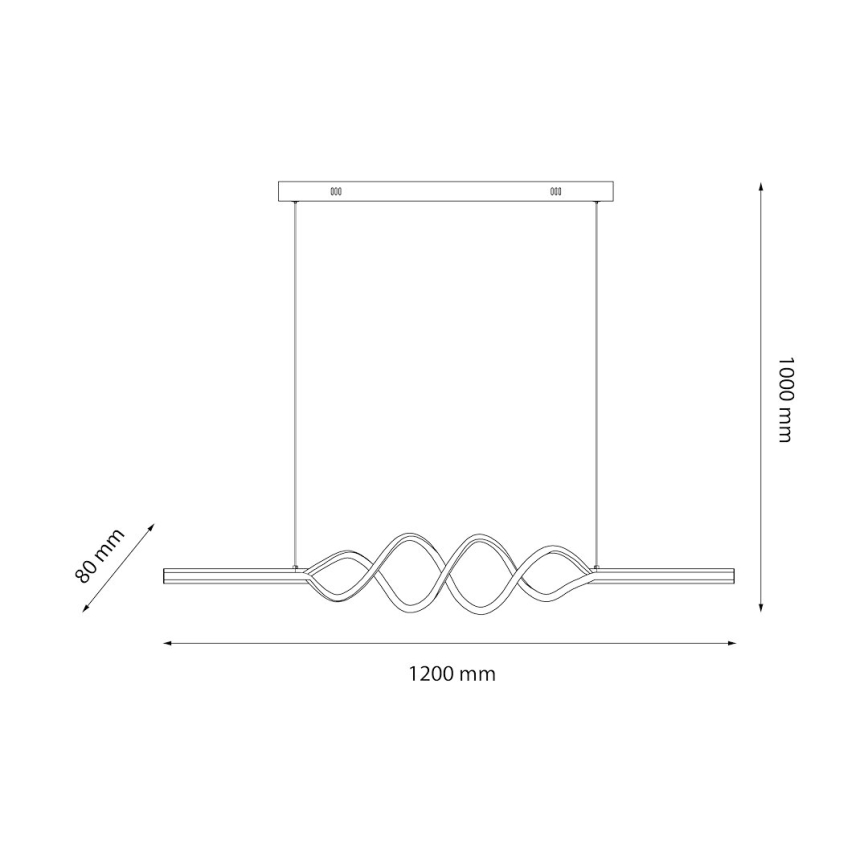 LED-kattokruunu johdossa ANCONA LED/36W/230V kulta