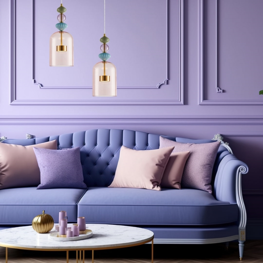 LED-kattokruunu johdossa ARTE LED/12W/230V halkaisija 16 cm messinki