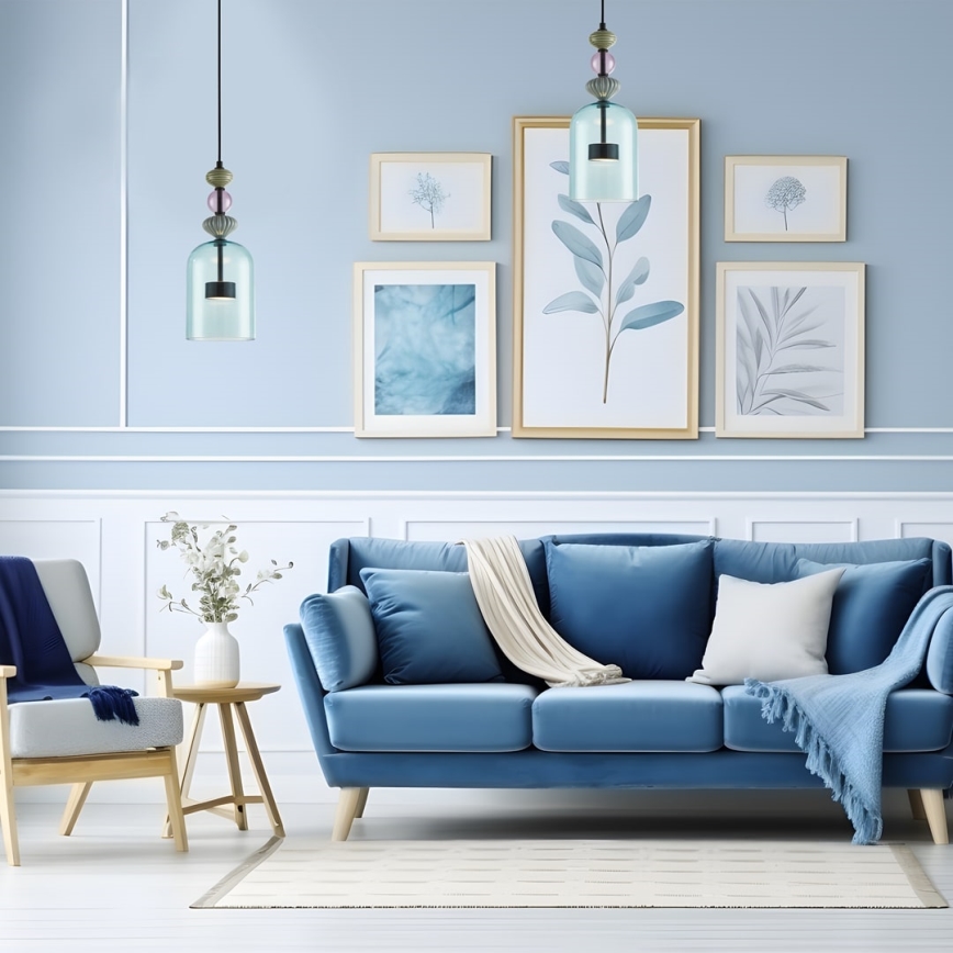 LED-kattokruunu johdossa ARTE LED/12W/230V halkaisija 16 cm musta