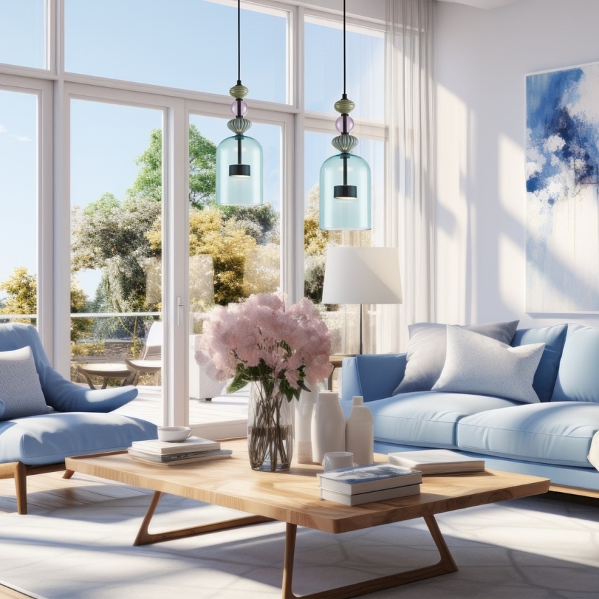 LED-kattokruunu johdossa ARTE LED/12W/230V halkaisija 16 cm musta