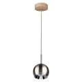 LED-kattokruunu johdossa BALL WOOD 1xGU10/5W/230V matta tammi