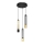 LED Kattokruunu johdossa BARS 3xGU10/4,8W/230V musta/kultainen