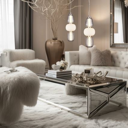 LED-kattokruunu johdossa CARO LED/28W/230V kiiltävä kromi