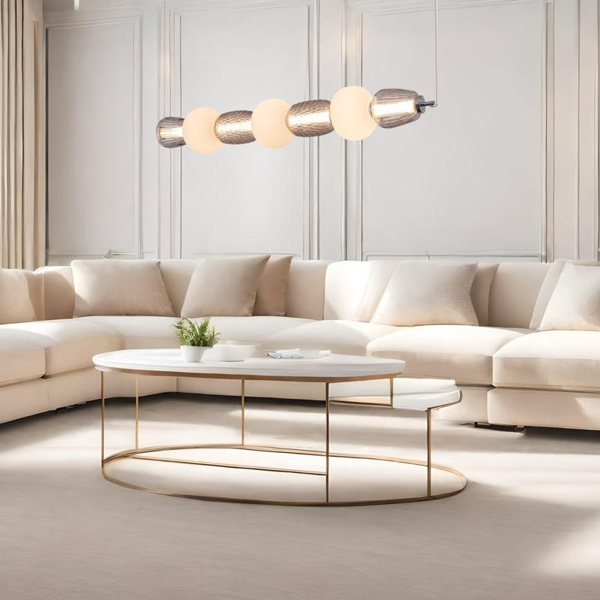 LED-kattokruunu johdossa CARO LED/42W/230V kiiltävä kromi