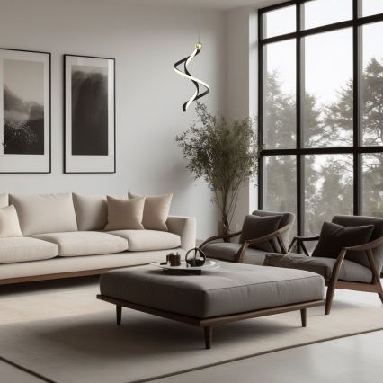 LED-kattokruunu johdossa COLIA LED/19W/230V musta/kulta