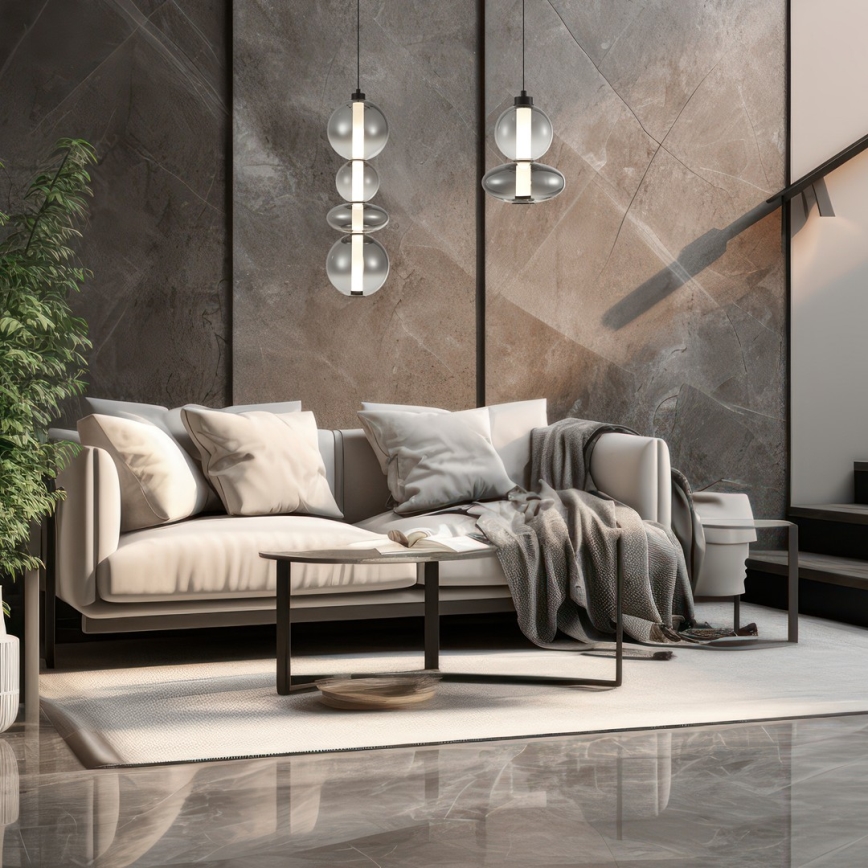 LED-kattokruunu johdossa DAPHNE LED/12W/230V harmaa