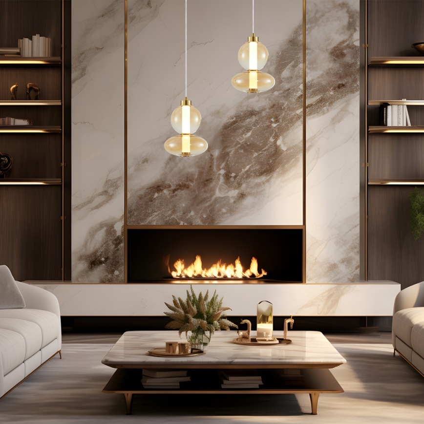 LED-kattokruunu johdossa DAPHNE LED/12W/230V kulta