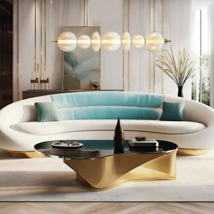 LED-kattokruunu johdossa DAPHNE LED/40W/230V kulta