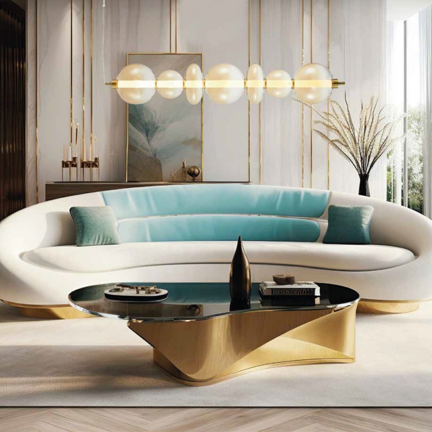 LED-kattokruunu johdossa DAPHNE LED/40W/230V kulta