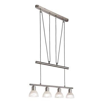 LED-kattokruunu johdossa DAYTONA 4xE14/5W/230V 3000K kiiltävä kromi