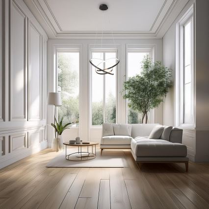 LED-kattokruunu johdossa EMPOLI LED/55W/230V musta