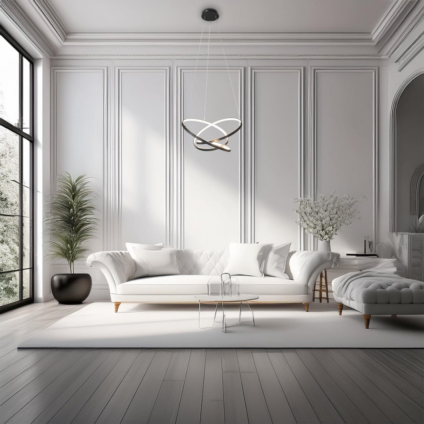 LED-kattokruunu johdossa EMPOLI LED/55W/230V musta