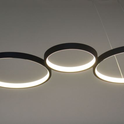 LED-kattokruunu johdossa FLAMENCO LED/42W/230V 4000K musta