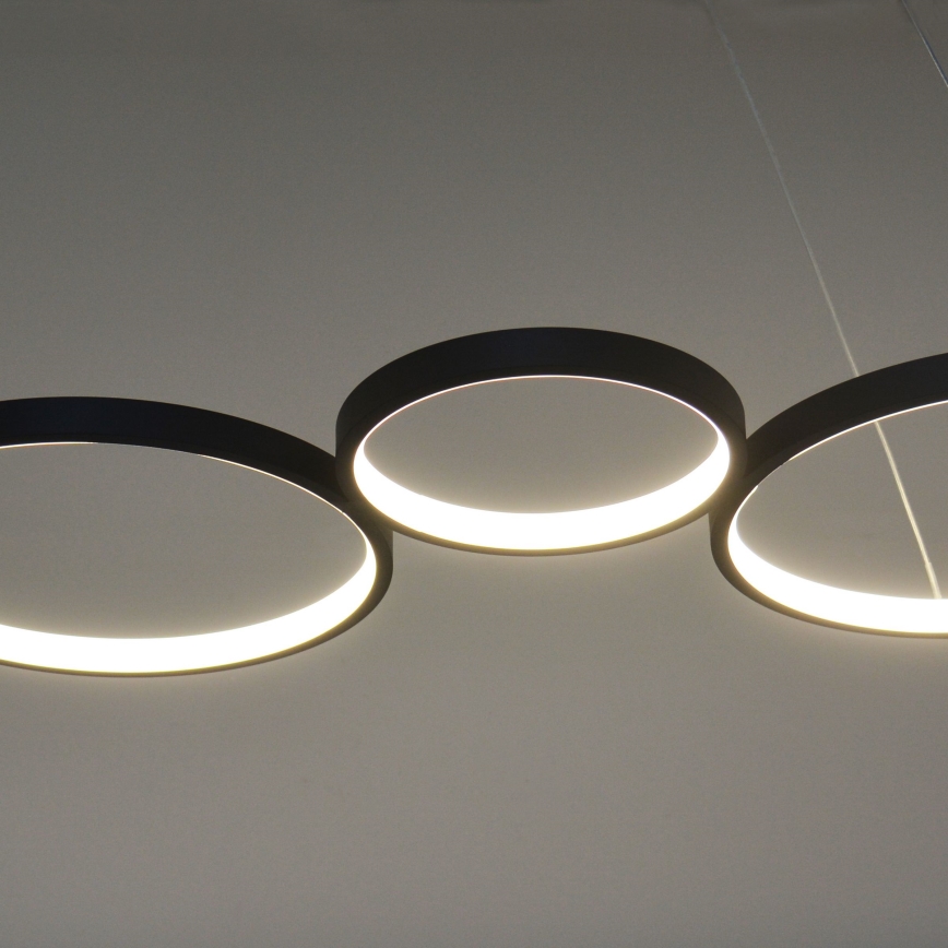 LED-kattokruunu johdossa FLAMENCO LED/42W/230V 4000K musta