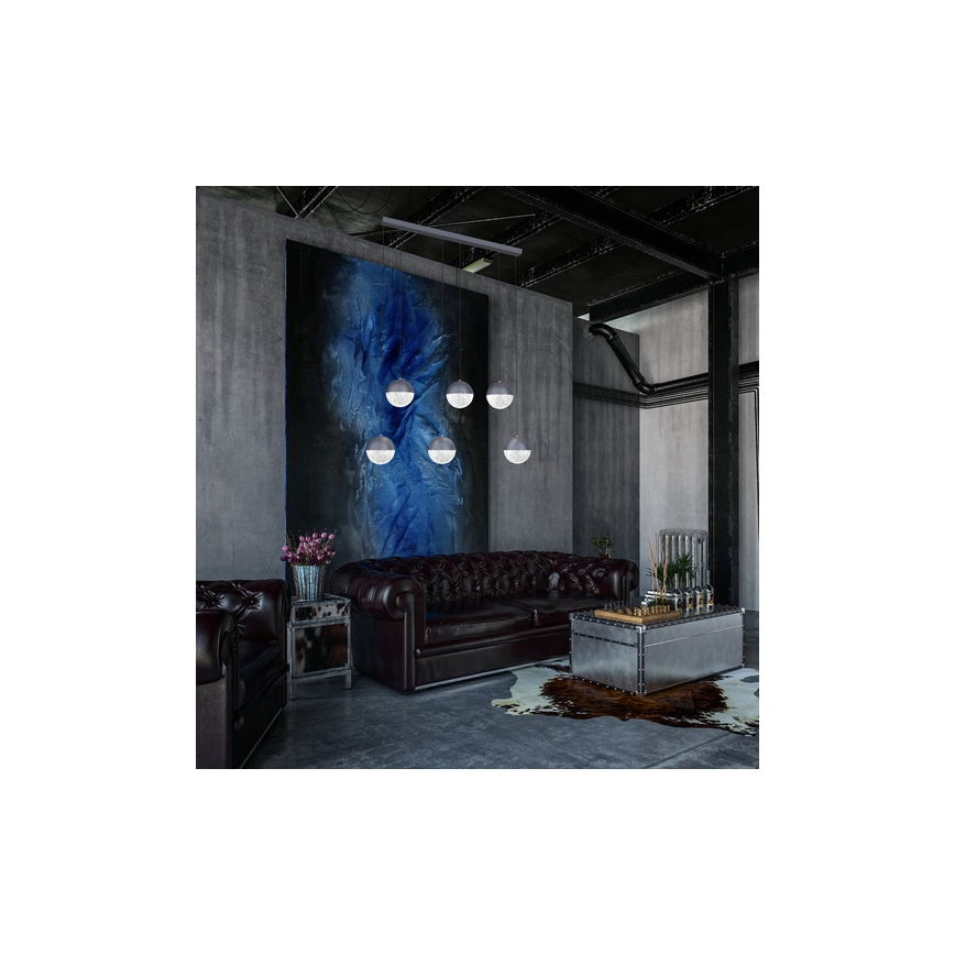 LED Kattokruunu johdossa FURNI 6xLED/5W/230V