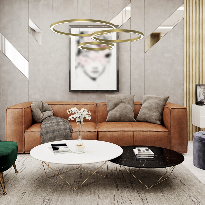 LED-kattokruunu johdossa GALAXIA LED/85W/230V kultainen