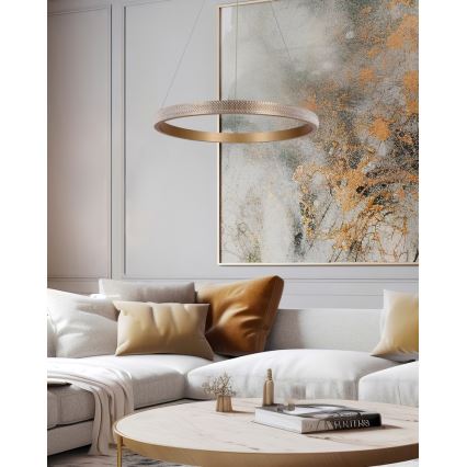 LED-kattokruunu johdossa HASHIM LED/22W/230V halkaisija 40 cm kupari