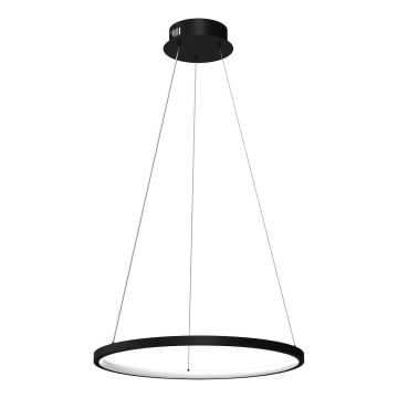 LED-kattokruunu johdossa HOOP LED/27W/230V halkaisija 50 cm 4000K musta