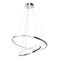 LED-kattokruunu johdossa HOOP LED/51W/230V halkaisija 60 cm 4000K kiiltävä kromi