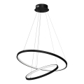 LED-kattokruunu johdossa HOOP LED/51W/230V halkaisija 60 cm 4000K musta