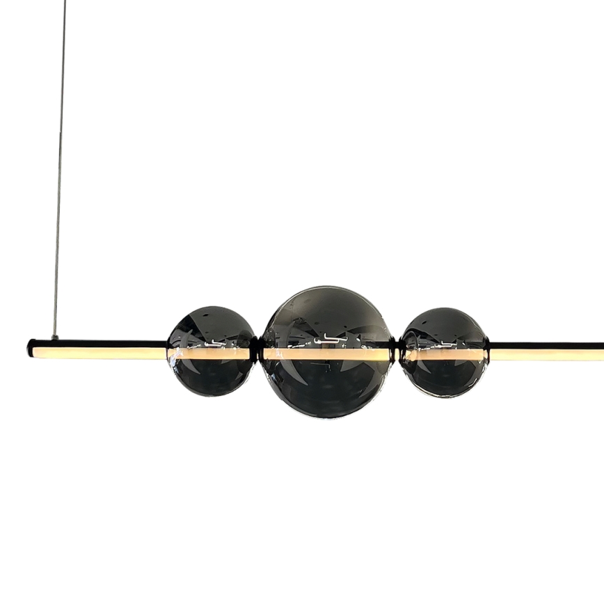 LED-kattokruunu johdossa KUGEL LED/30W/230V musta