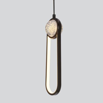 LED-kattokruunu johdossa LACRIMA LED/15W/230V 3000K musta