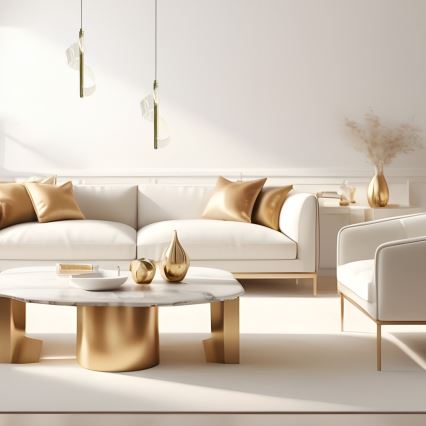 LED-kattokruunu johdossa LARGO LED/10W/230V kulta