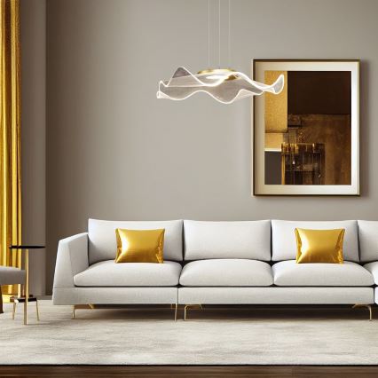 LED-kattokruunu johdossa LARGO LED/16W/230V kulta