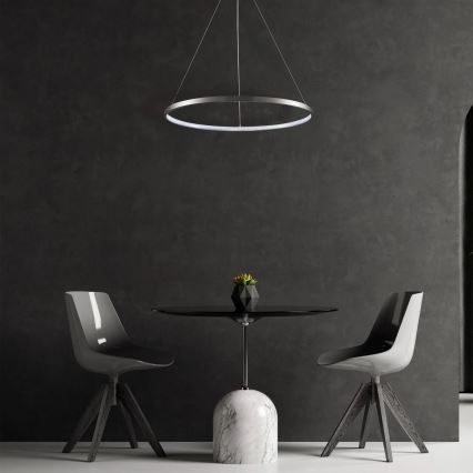 LED-kattokruunu johdossa LEA LED/20W/230V 4000K halkaisija 50 cm mattakromi