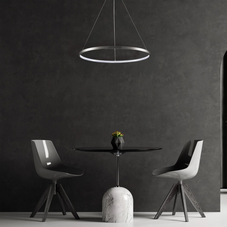 LED-kattokruunu johdossa LEA LED/20W/230V 4000K halkaisija 50 cm mattakromi