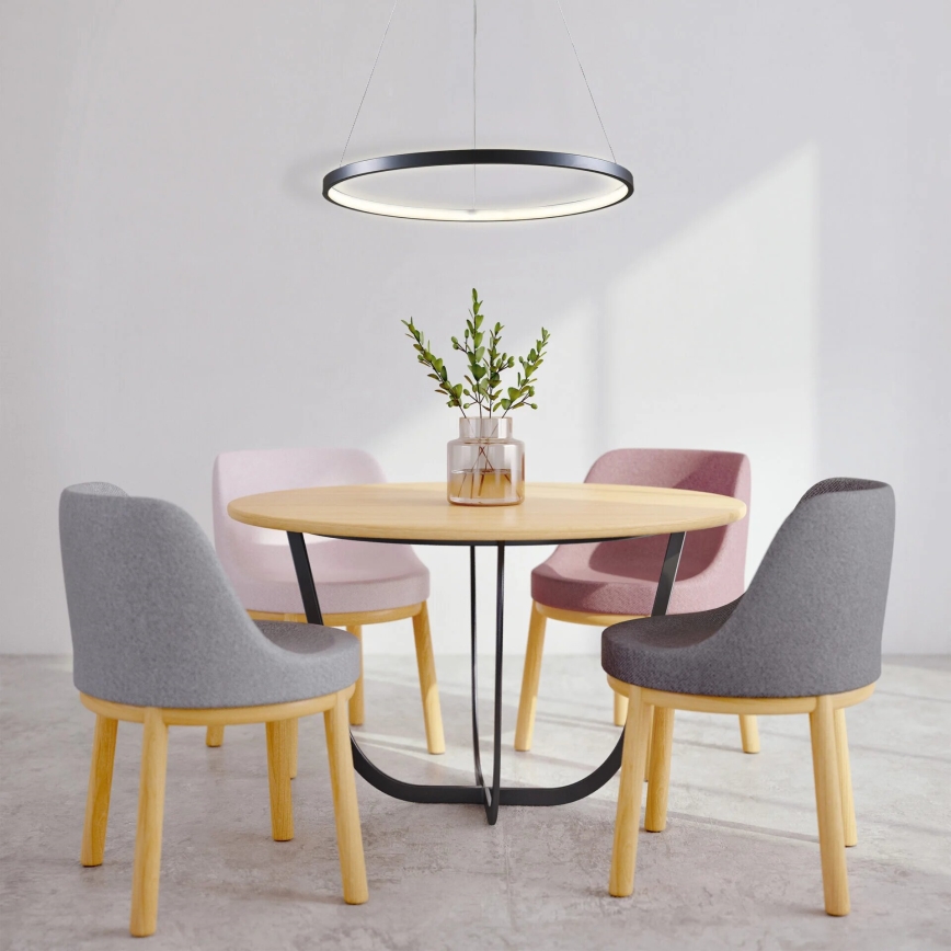 LED-kattokruunu johdossa LEA LED/20W/230V 4000K halkaisija 50 cm musta