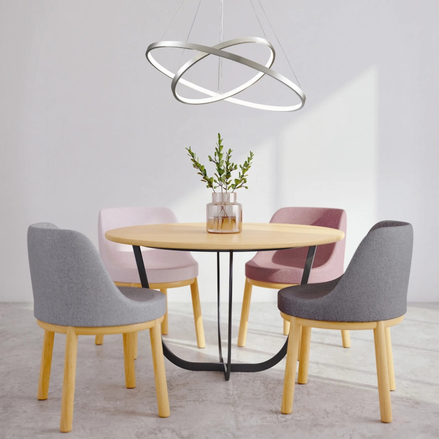 LED-kattokruunu johdossa LEA LED/35W/230V 4000K halkaisija 60 cm mattakromi