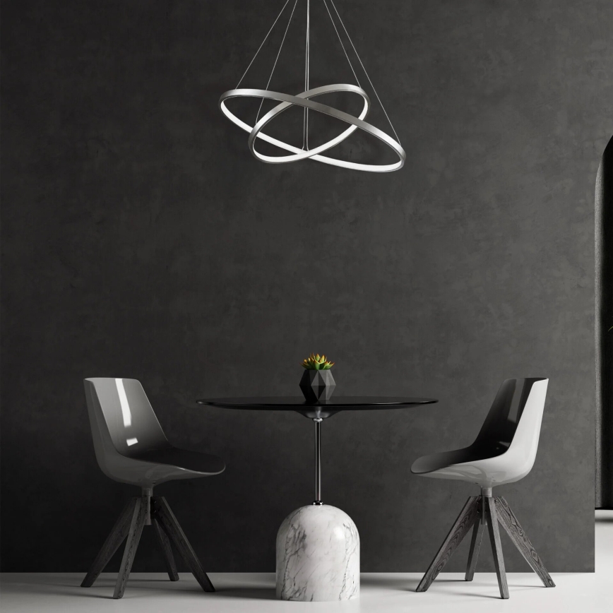 LED-kattokruunu johdossa LEA LED/35W/230V 4000K halkaisija 60 cm mattakromi