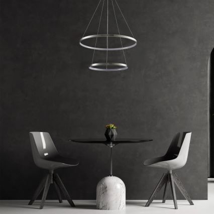 LED-kattokruunu johdossa LEA LED/35W/230V 4000K halkaisija 60 cm mattakromi