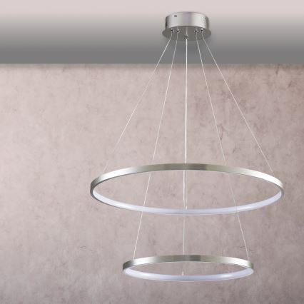 LED-kattokruunu johdossa LEA LED/35W/230V 4000K halkaisija 60 cm mattakromi