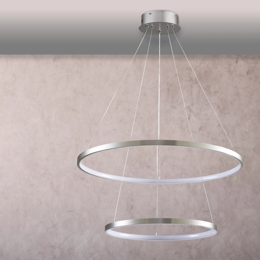 LED-kattokruunu johdossa LEA LED/35W/230V 4000K halkaisija 60 cm mattakromi