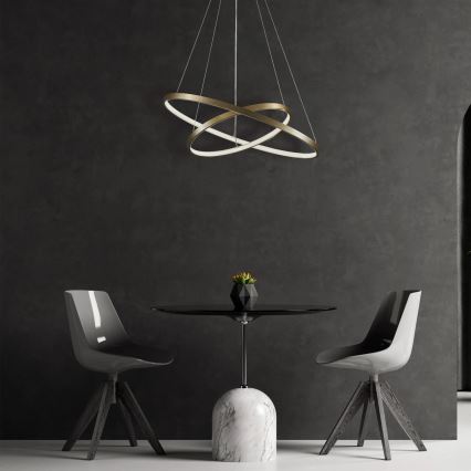 LED-kattokruunu johdossa LEA LED/35W/230V 4000K halkaisija 60 cm kulta