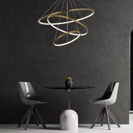 LED-kattokruunu johdossa LEA LED/60W/230V 4000K halkaisija 80 cm kulta