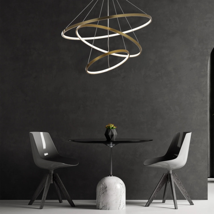 LED-kattokruunu johdossa LEA LED/60W/230V 4000K halkaisija 80 cm kulta