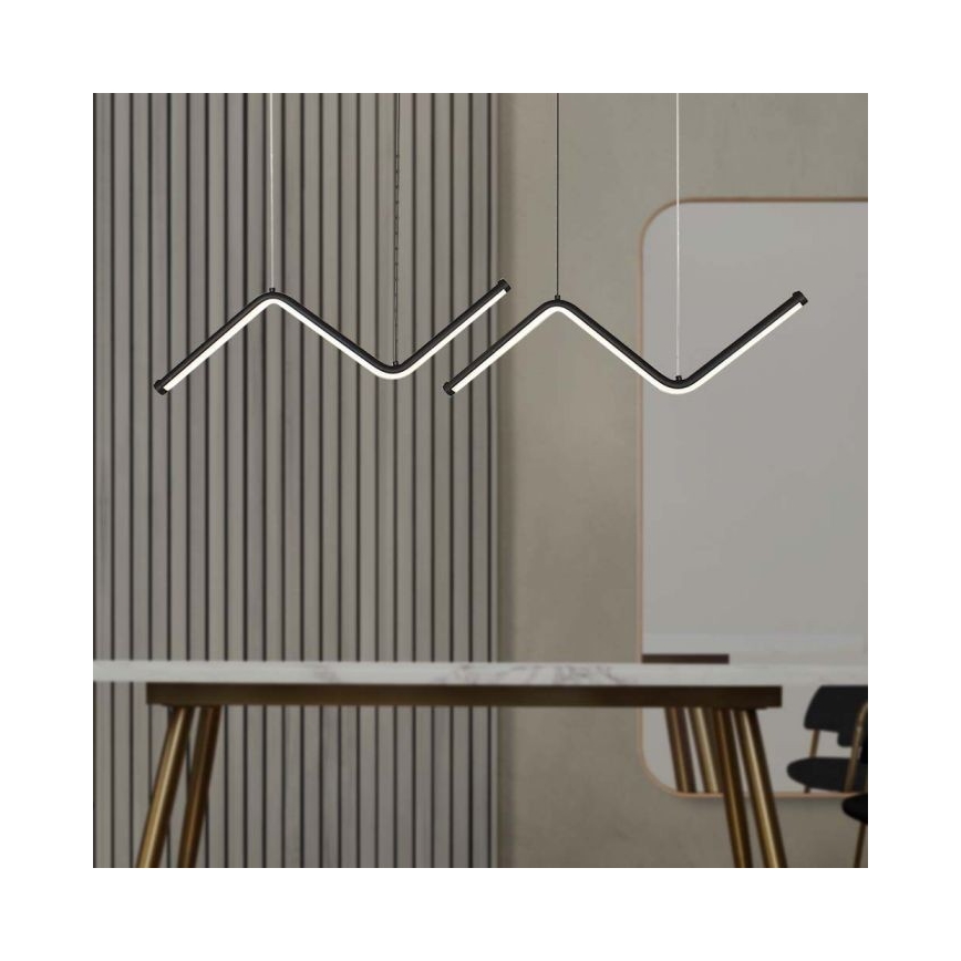 LED-kattokruunu johdossa LED/12W/230V 4000K musta