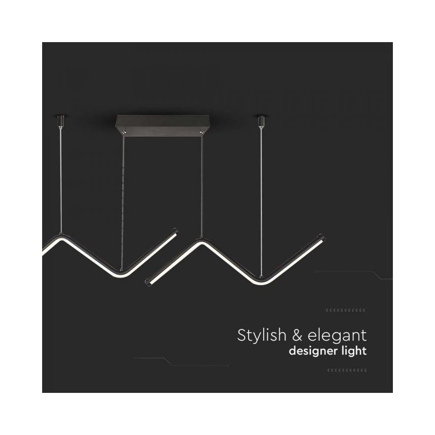 LED-kattokruunu johdossa LED/12W/230V 4000K musta